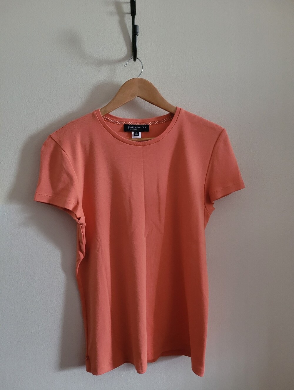 JNY Signature Cotton Crewneck Tee, Women's XL, Pumpkin Orange